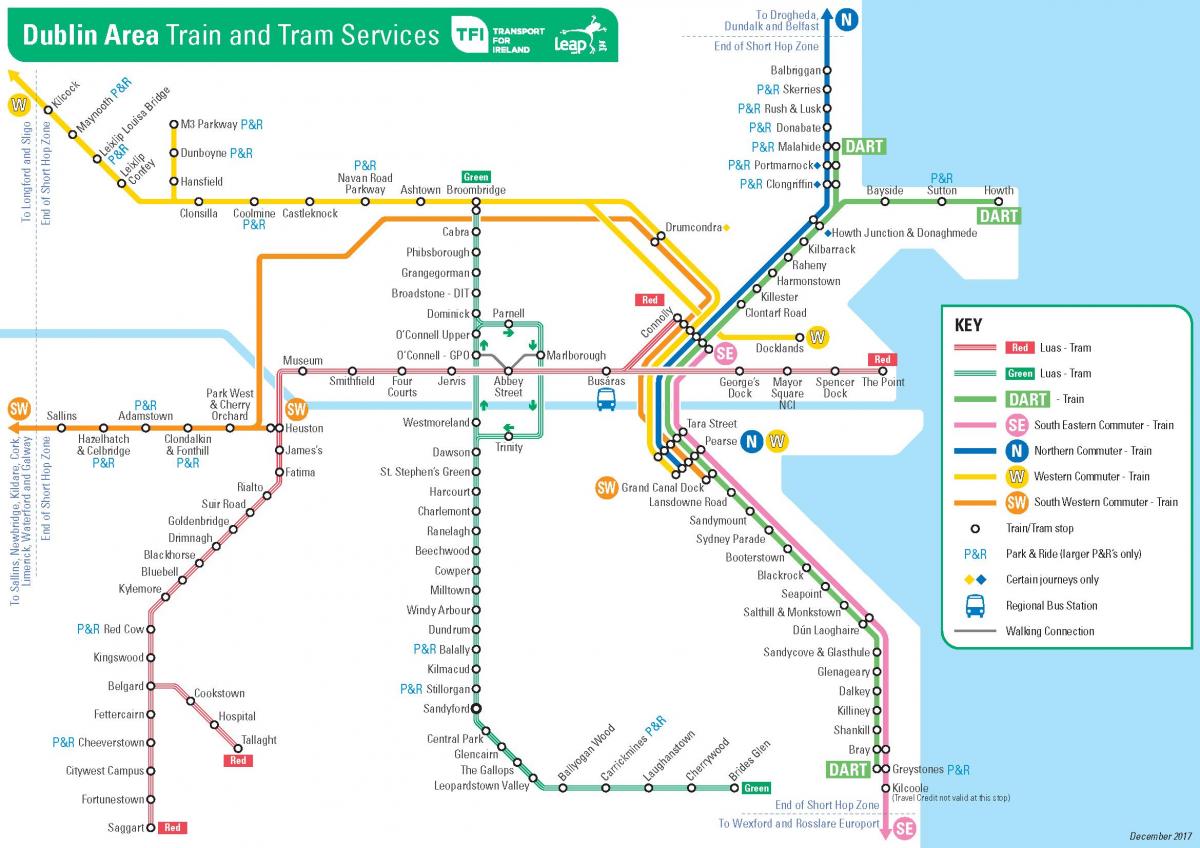 metro Dublin kaart bekijken