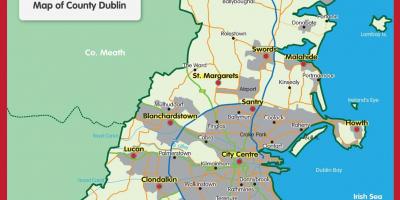 Kaart van Dublin county