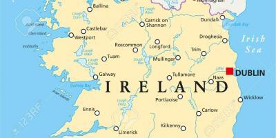 Kaart van Dublin ierland
